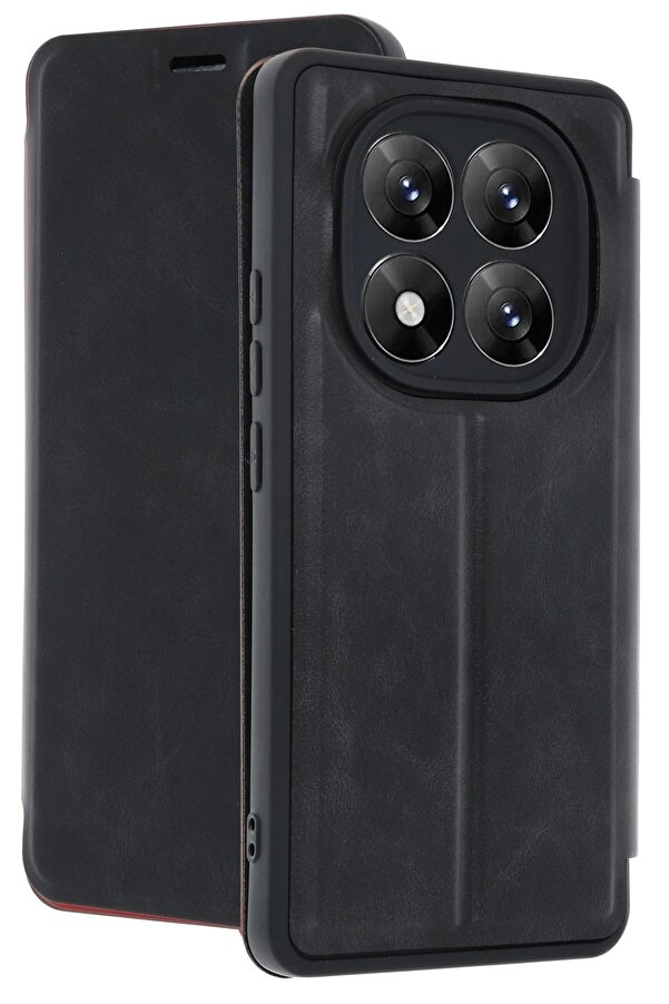 Xi̇aomi̇ Redmi̇ Note 14 Pro 5G Kılıf Fli̇p Cover - Si̇yah - Dropx4615-4039