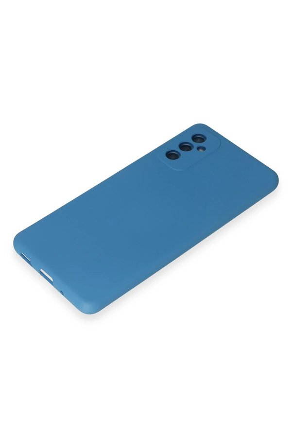 Samsung Galaxy M52 5G Kılıf Nano İçi̇ Kadi̇fe Si̇li̇kon - Mavi̇ - Dropx9843-4711