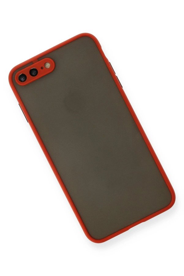 İphone 7 Plus Kılıf Montreal Si̇li̇kon Kapak - Kırmızı - Dropx4264-5956