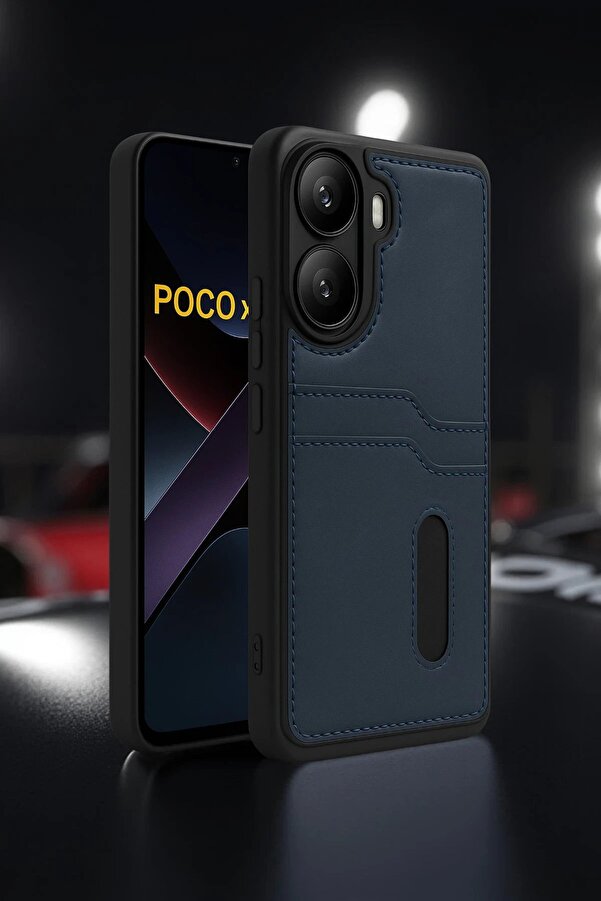 Xi̇aomi̇ Poco X7 Pro Kılıf Sara Kartvi̇zi̇tli̇ Deri̇ Kılıf - Kırmızı - Dropx2597-1458