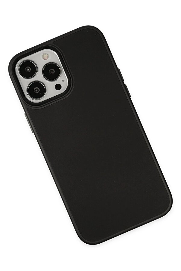 İphone 13 Pro Max Kılıf Asya Deri̇ Si̇li̇kon - Si̇yah - Dropx4856-4795