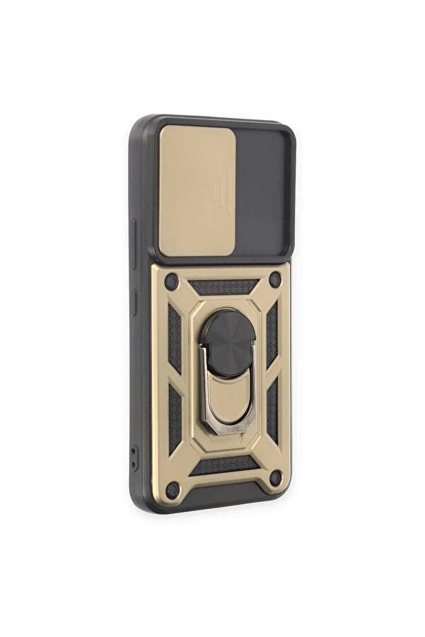 Samsung Galaxy S23 Fe Kılıf Pars Lens Yüzüklü Si̇li̇kon - Gold - Dropx7393-1577