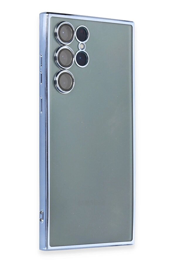 Samsung Galaxy S22 Ultra Kılıf Lensli̇ Si̇li̇kon - Açık Mavi̇ - Dropx1932-3158