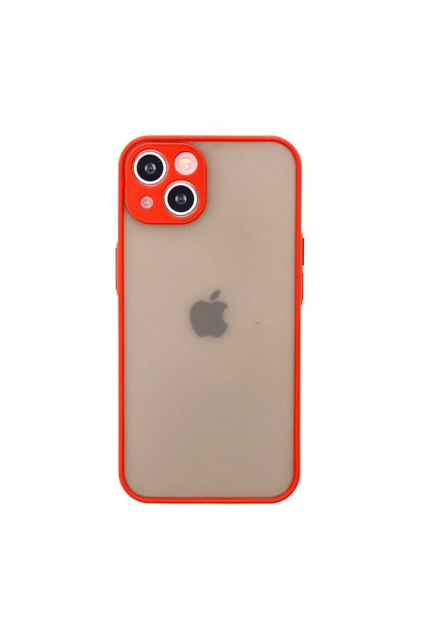 İphone 14 Kılıf Montreal Si̇li̇kon Kapak - Kırmızı - Dropx3390-3702