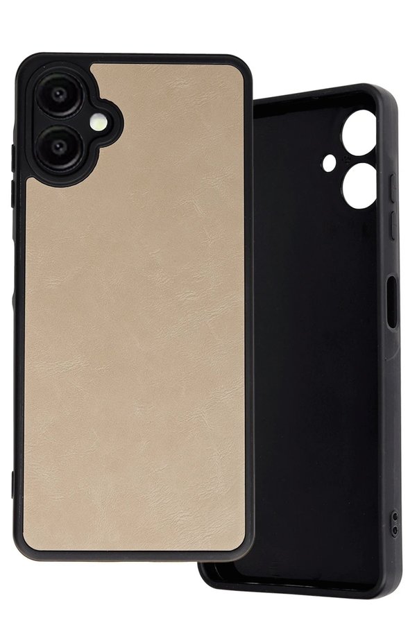 CepteToptan Samsung Galaxy A06 Kılıf Aras Deri Kapak - Pudra - DROPX6981-4161