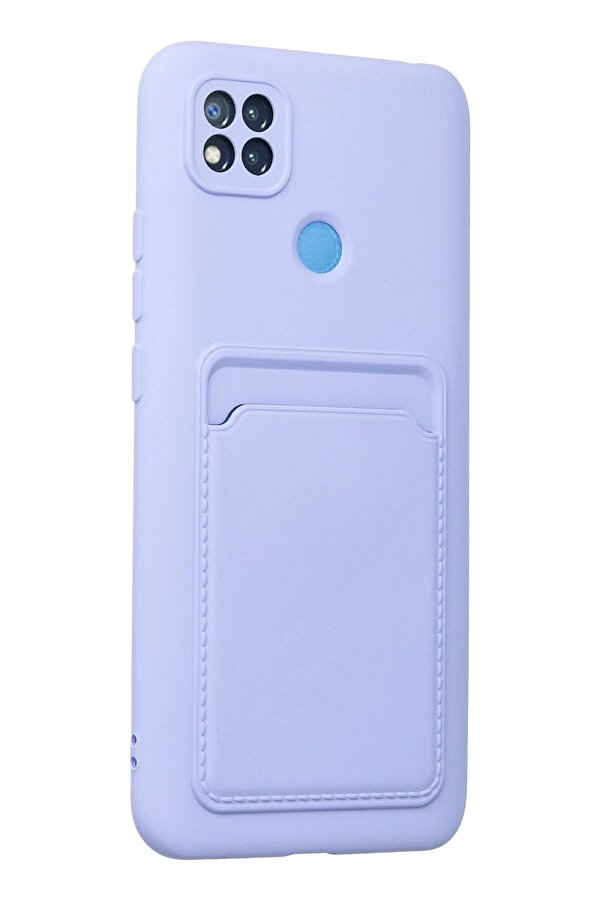Xi̇aomi̇ Redmi̇ 9C Kılıf Kelvi̇n Kartvi̇zi̇tli̇ Si̇li̇kon - Li̇la - Dropx5203-4747