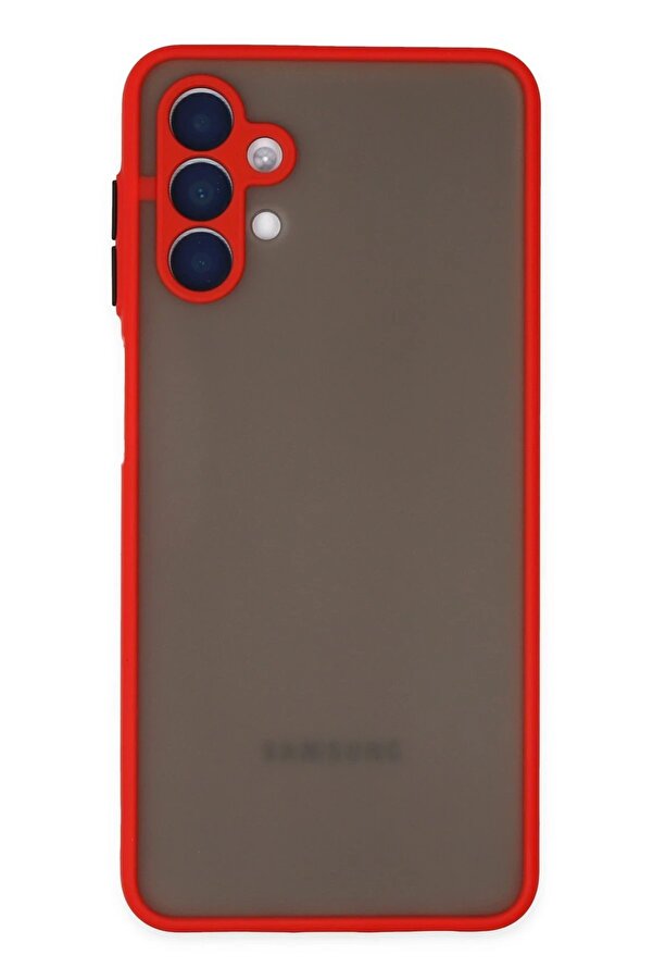 Samsung Galaxy A04S Kılıf Montreal Si̇li̇kon Kapak - Kırmızı - Dropx7227-5461
