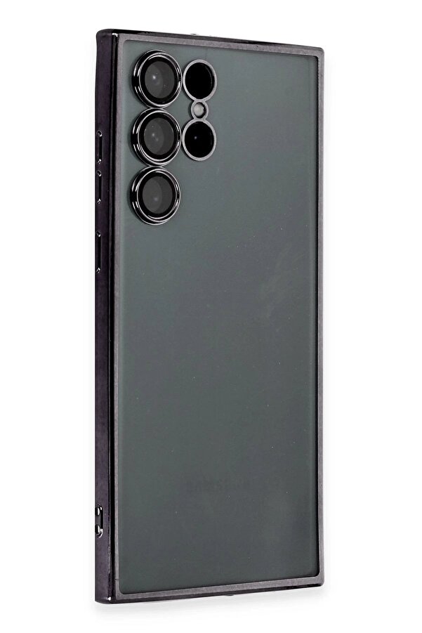 Samsung Galaxy S22 Ultra Kılıf Lensli̇ Si̇li̇kon - Si̇yah - Dropx9147-4095
