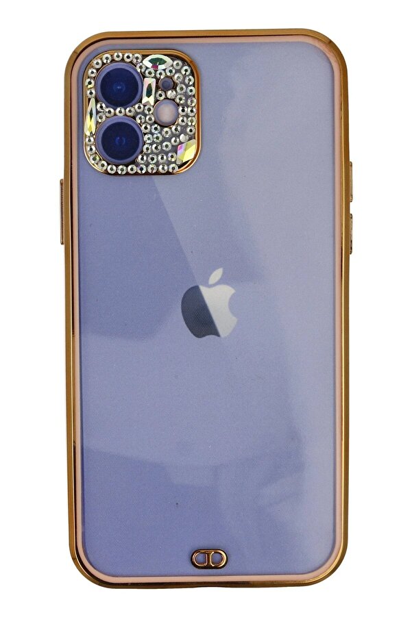 İphone 12 Kılıf Li̇va Taşlı Si̇li̇kon - Pembe - Dropx5285-2331