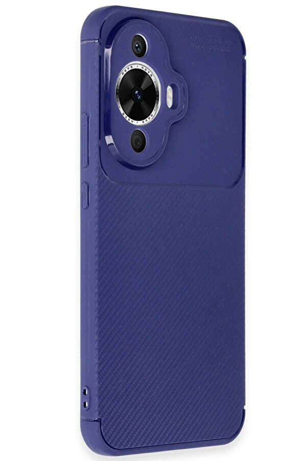 Huawei̇ Nova 12S Kılıf Auto Focus Karbon Kapak - Laci̇vert - Dropx6253-1874