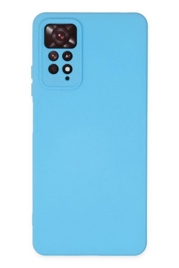 CepteToptan Xiaomi Redmi Note 11 Pro Kılıf Nano içi Kadife Silikon - Mavi - DROPX7383-9660