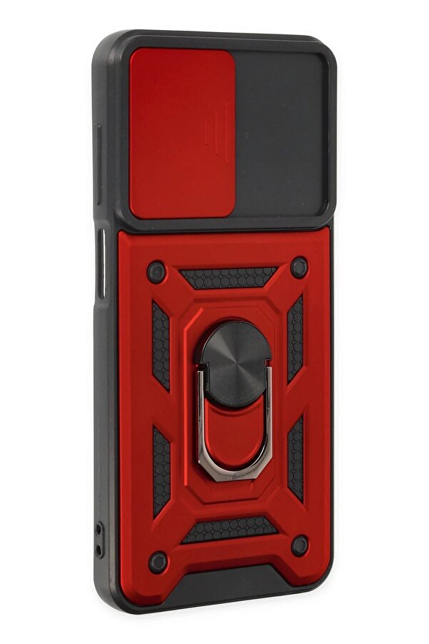 Samsung Galaxy A04S Kılıf Pars Lens Yüzüklü Si̇li̇kon - Kırmızı - Dropx6883-3175