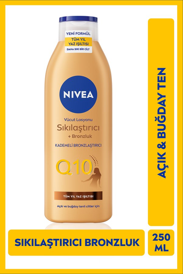 NIVEA Q10 7 Günde Sıkılaştırıcı ve Bronzlaştırıcı Vücut Losyonu 250ml