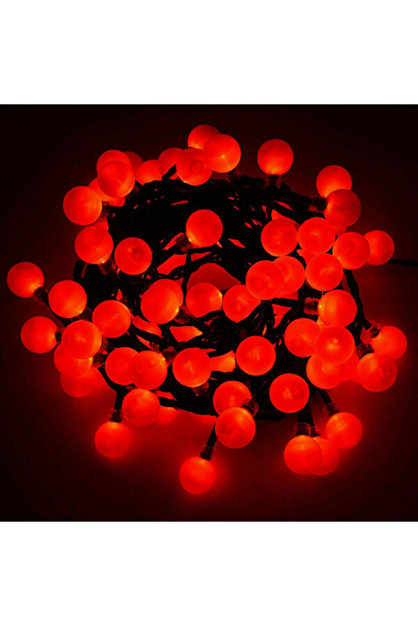 Evi̇mdeyokyok 5 M 28 Led Kırmızı Işık Si̇yah Kablo Fi̇şli̇