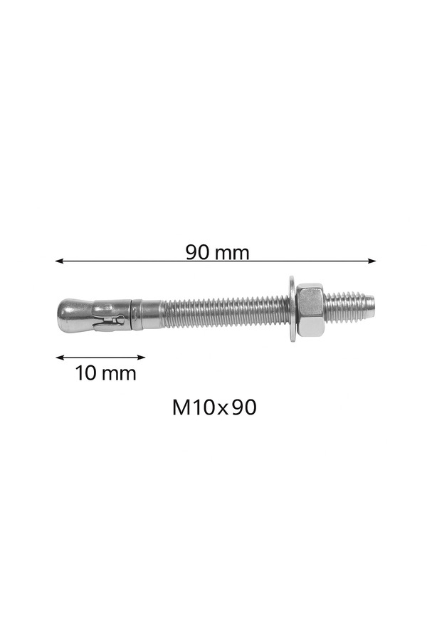 M10X90 Kli̇psli̇ Ankraj Dübel Seti̇ – 10’Lu | Raf, Kli̇ma, Tabela Montajı İçi̇n