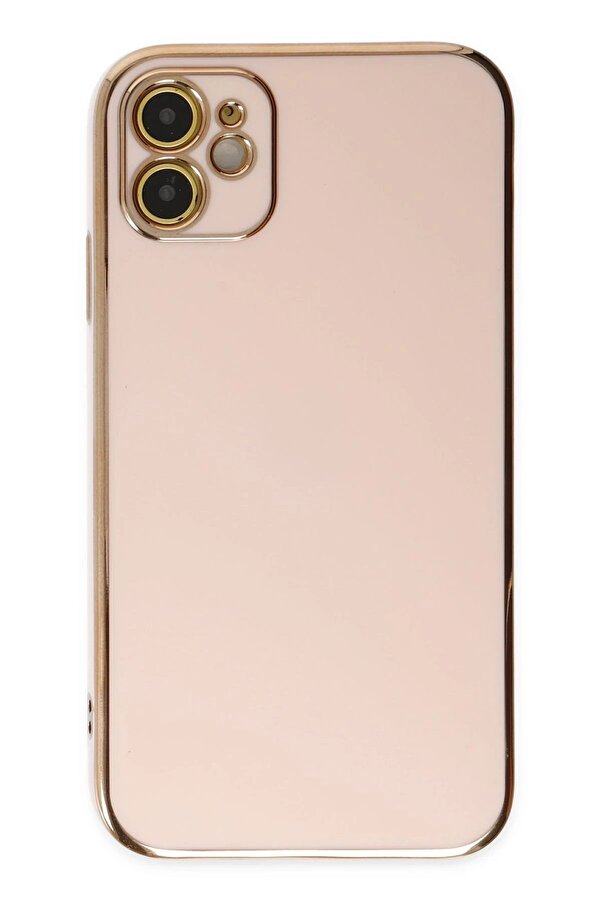 İphone 12 Kılıf Volet Si̇li̇kon - Pembe - Dropx7477-6415