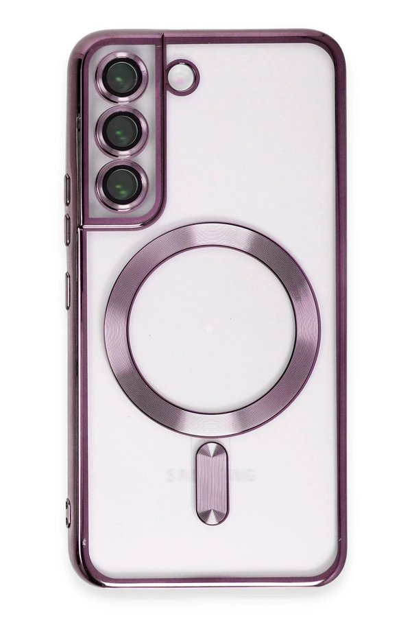 CepteToptan Samsung Galaxy S22 Kılıf Kross Magneticsafe Kapak - Mor - DROPX9037-5795