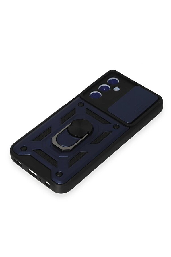 Samsung Galaxy M34 5G Kılıf Pars Lens Yüzüklü Si̇li̇kon - Laci̇vert - Dropx3871-5730