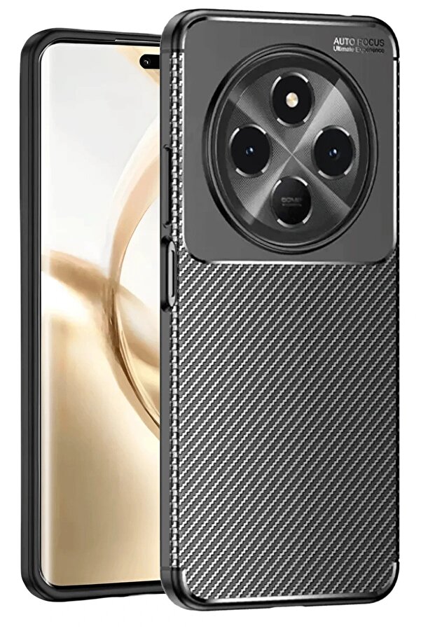 Tecno Spark 30 Kılıf Auto Focus Karbon Kapak - Si̇yah - Dropx4729-7588