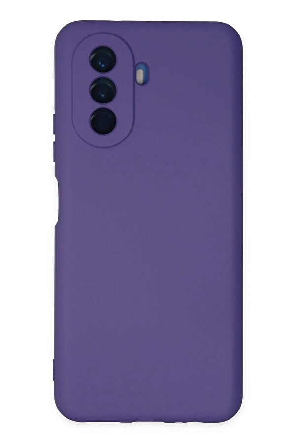 Huawei̇ Nova Y70 Kılıf Nano İçi̇ Kadi̇fe Si̇li̇kon - Mor - Dropx2256-4670