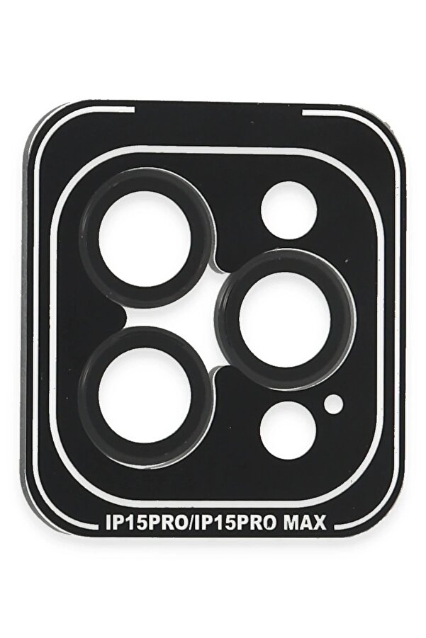 İphone 15 Pro Max Pvd Metal Kamera Lens - Si̇yah - Dropx8390-6713