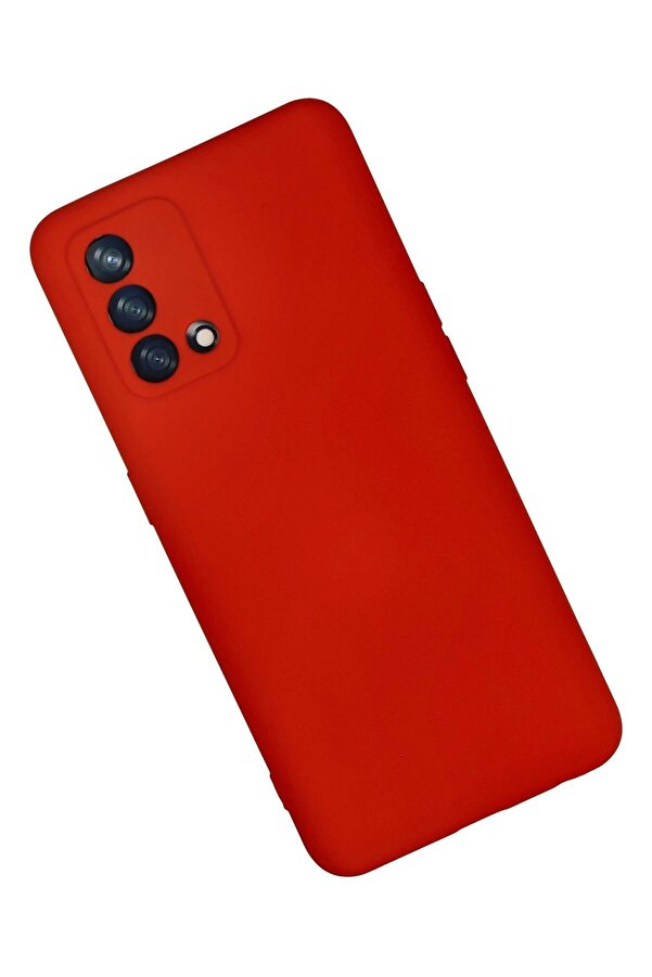 Oppo A74 4G Kılıf Nano İçi̇ Kadi̇fe Si̇li̇kon - Kırmızı - Dropx3022-2488