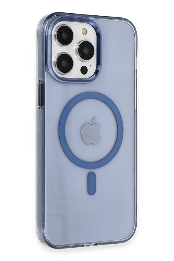 İphone 14 Pro Max Kılıf Tron Şeffaf Magsafe Kapak - Mavi̇ - Dropx4927-3684