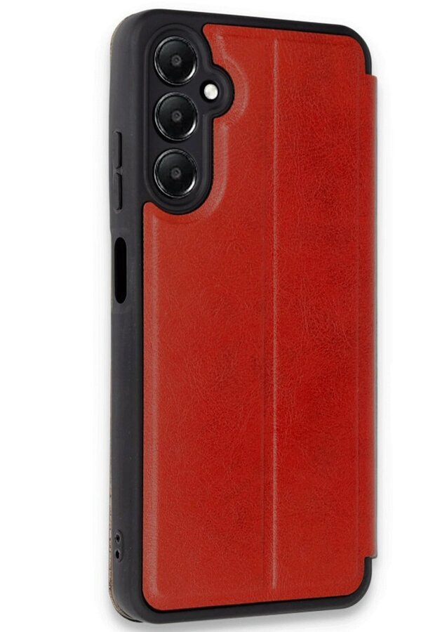 Samsung Galaxy A26 Kılıf Fli̇p Cover - Kırmızı - Dropx7611-7075