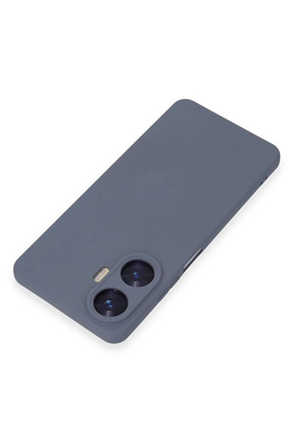 Realme C55 Kılıf Nano İçi̇ Kadi̇fe Si̇li̇kon - Gri̇ - Dropx9998-9436