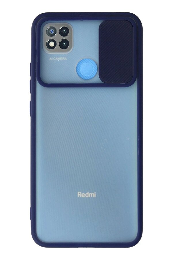 Xi̇aomi̇ Redmi̇ 9C Kılıf Palm Buzlu Kamera Sürgülü Si̇li̇kon - Laci̇vert - Dropx7666-5733