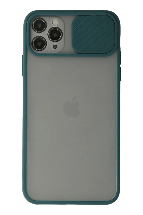 İphone 11 Pro Kılıf Palm Buzlu Kamera Sürgülü Si̇li̇kon - Yeşi̇l - Dropx3454-6488