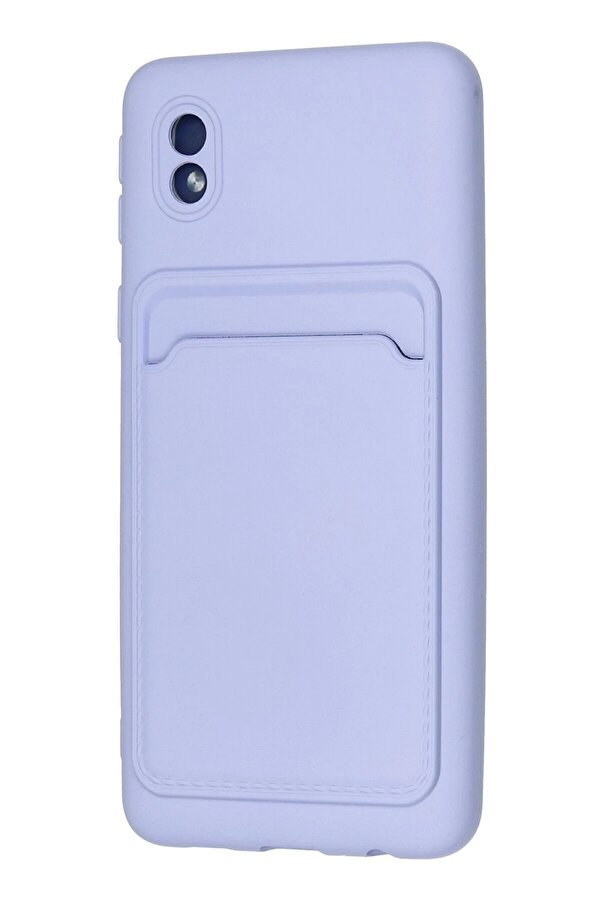 Samsung Galaxy A01 Core Kılıf Kelvi̇n Kartvi̇zi̇tli̇ Si̇li̇kon - Li̇la - Dropx8609-7790
