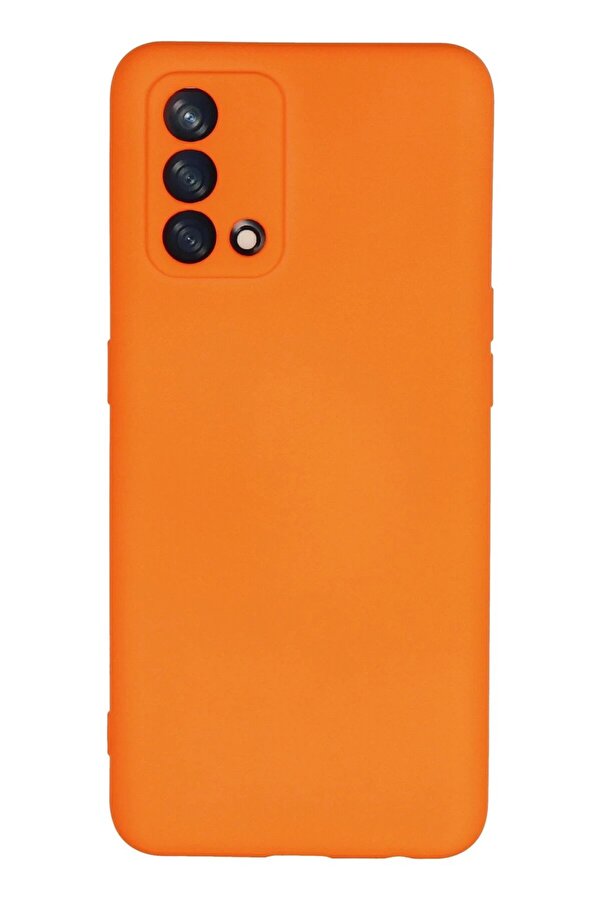 Oppo A74 4G Kılıf Nano İçi̇ Kadi̇fe Si̇li̇kon - Turuncu - Dropx1872-6810