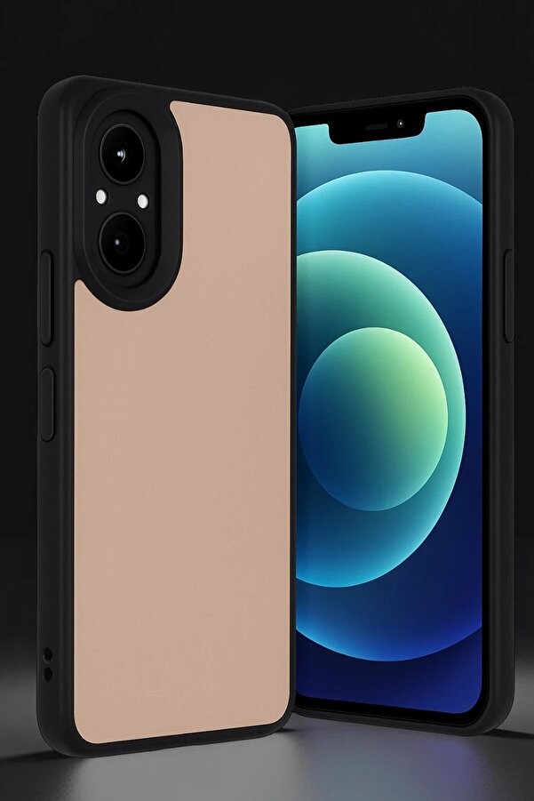 Realme 12 Li̇te Kılıf Aras Deri̇ Kapak - Pudra - Dropx7809-8346