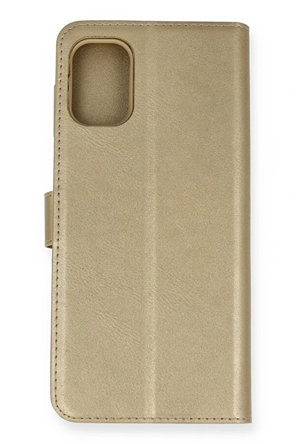 Samsung Galaxy M51 Trend S Plus Kapaklı Kılıf - Gold - Dropx4001-4546