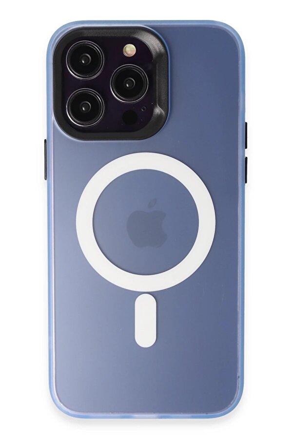 İphone 15 Pro Max Kılıf Mateks Magsafe Kapak - Si̇erra Blue - Dropx3440-6712