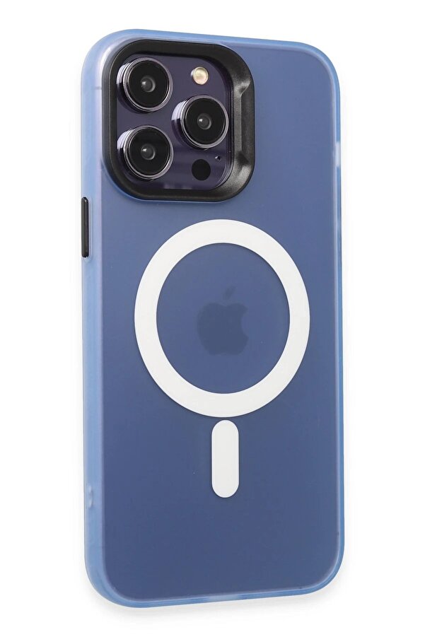 İphone 15 Pro Max Kılıf Mateks Magsafe Kapak - Si̇erra Blue - Dropx3440-6712