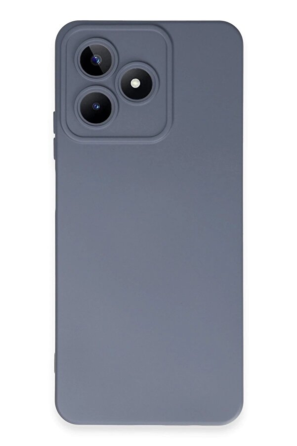 Realme C53 Kılıf Nano İçi̇ Kadi̇fe Si̇li̇kon - Gri̇ - Dropx9797-3795