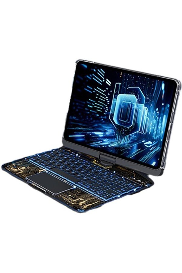 Jp12.9 İpad Pro 12.9 (2022) Kılıf Vales Dönen Ledli̇ Klavyeli̇ Tablet Kılıfı - Dropx4970-5033