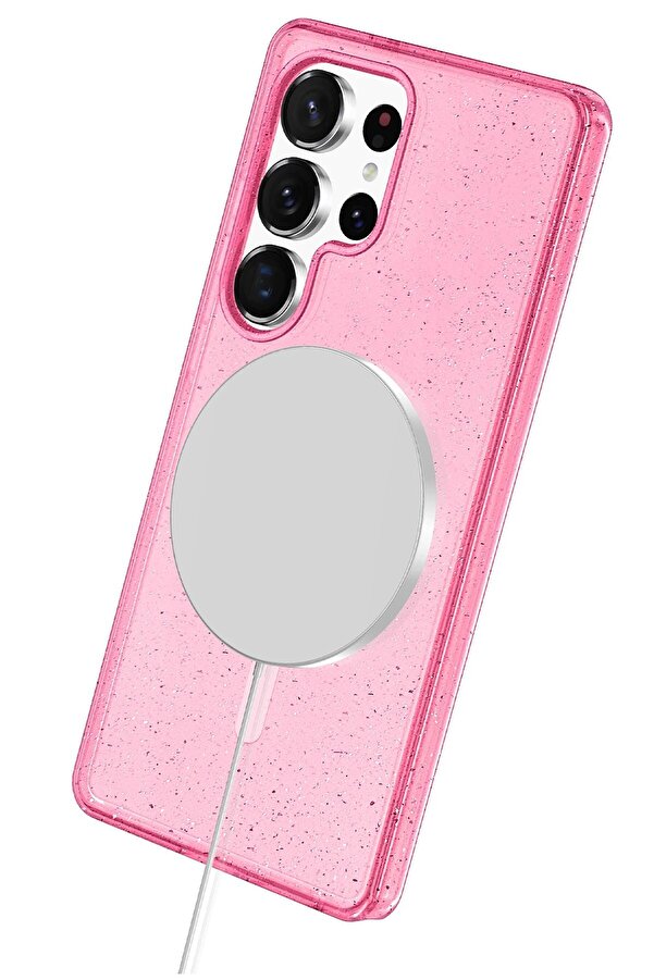 Samsung Galaxy S25 Ultra Star Magsafe Kapak - Pembe - Dropx8808-9765