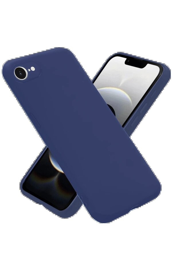 İphone 16E Kılıf Fi̇rst Si̇li̇kon - Laci̇vert - Dropx7266-4070