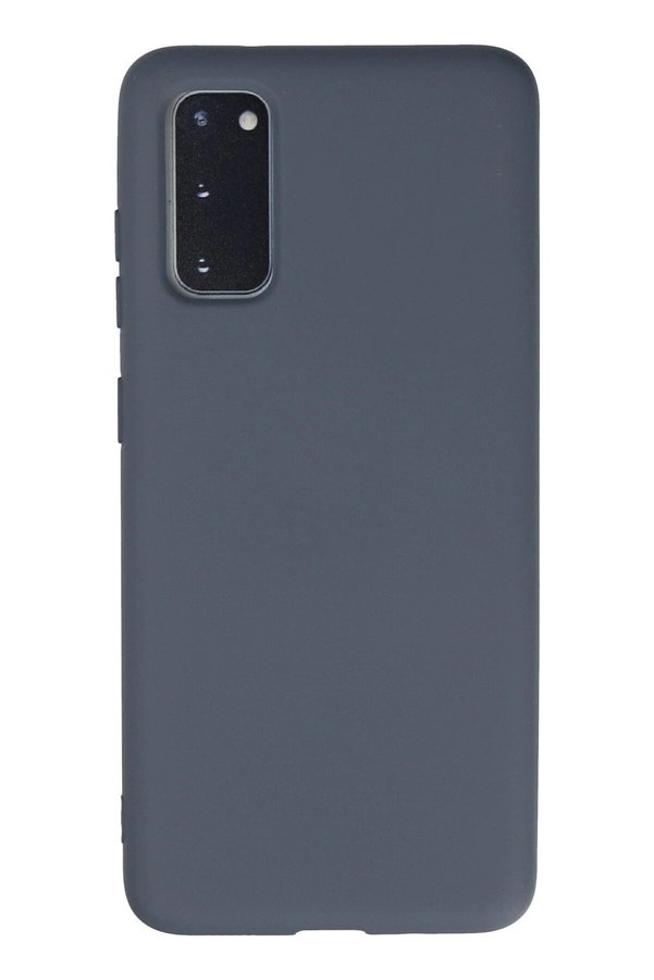 CepteToptan Samsung Galaxy S20 Kılıf Nano içi Kadife Silikon - Gri - DROPX8609-8748
