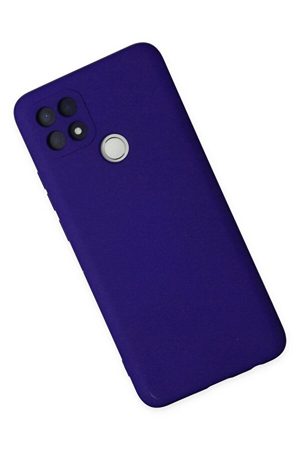 Oppo A15 Kılıf Nano İçi̇ Kadi̇fe Si̇li̇kon - Mor - Dropx9356-6091