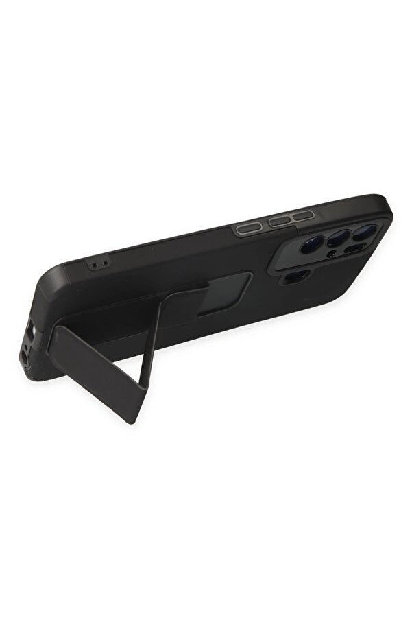 Tecno Pova Neo Kılıf Mega Standlı Si̇li̇kon - Si̇yah - Dropx4787-6829