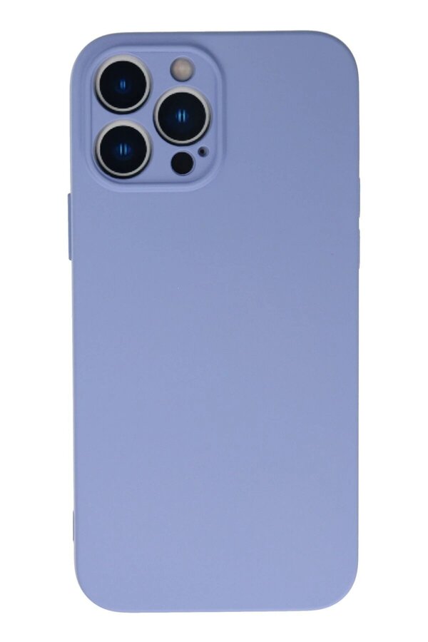 CepteToptan iPhone 13 Pro Max Kılıf Nano içi Kadife Silikon - Lila - DROPX2234-3376