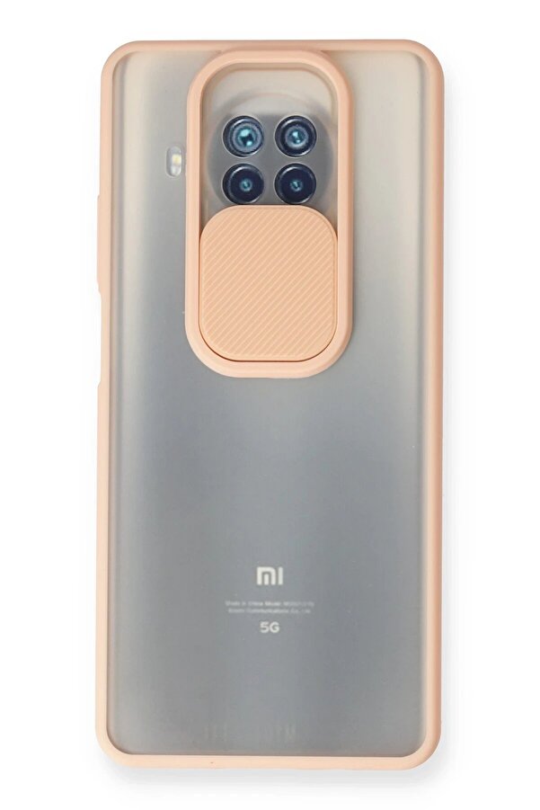 Xi̇aomi̇ Mi̇ 10T Li̇te Kılıf Palm Buzlu Kamera Sürgülü Si̇li̇kon - Pembe - Dropx6117-7056