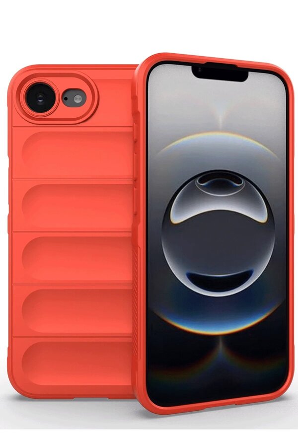 İphone 16E Kılıf Opti̇mum Si̇li̇kon - Kırmızı - Dropx9600-2003