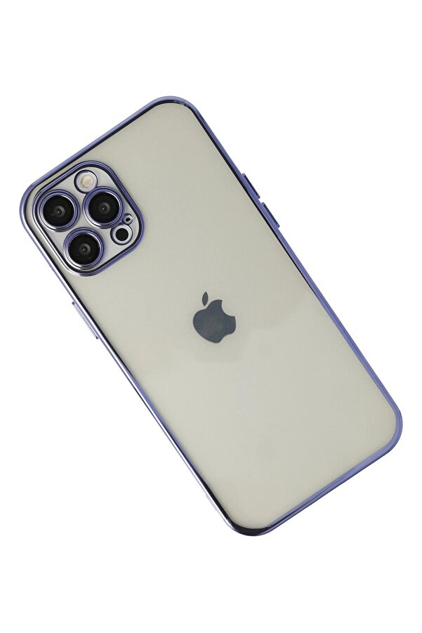 İphone 12 Pro Max Kılıf Lensli̇ Si̇li̇kon - Mor - Dropx7863-5602