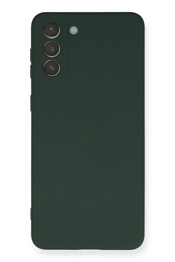 Samsung Galaxy S21 Plus Kılıf Nano İçi̇ Kadi̇fe Si̇li̇kon - Koyu Yeşi̇l - Dropx2853-3226