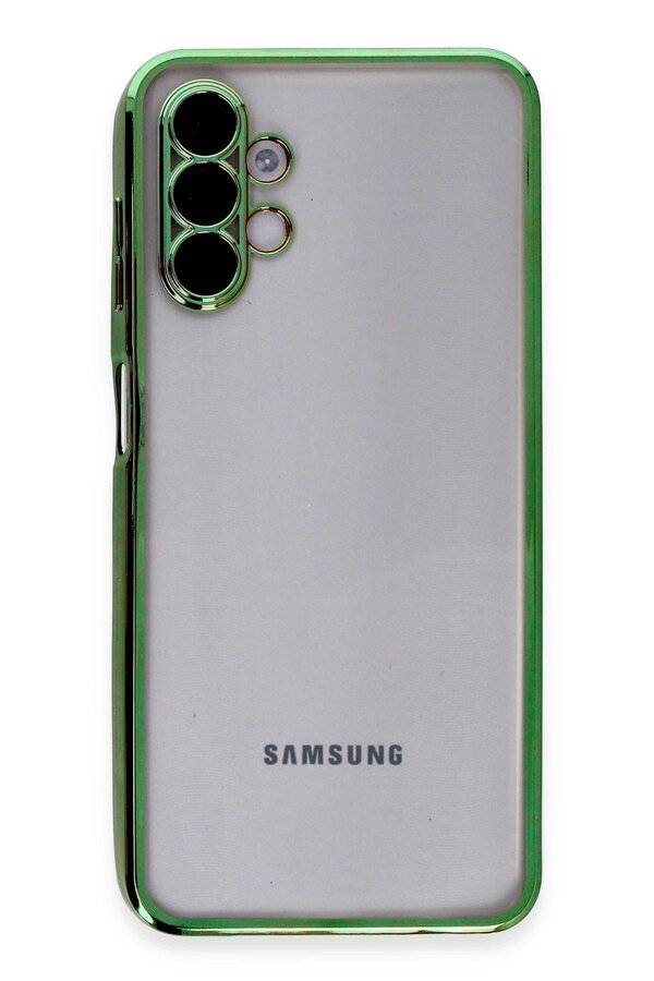 Samsung Galaxy A04S Kılıf Lensli̇ Si̇li̇kon - Yeşi̇l - Dropx9536-6857